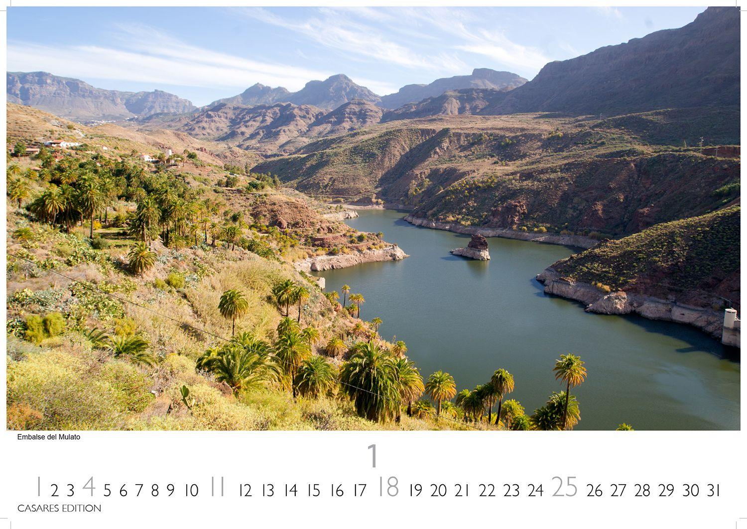 Beispielinhalt (Bild) Gran Canaria Kalender 2026 - Wandkalender | Fotokalender Spanien 50x35 cm - Premium . dieser bezaubernden Insel
