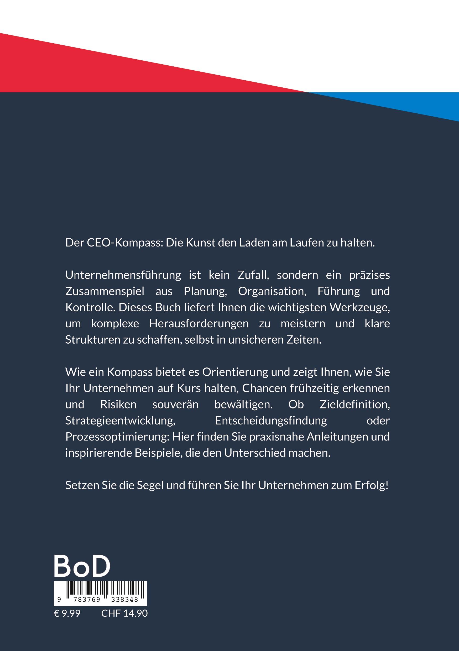 Rückseitencover Der CEO-Kompass: Die Kunst den Laden am Laufen zu halten