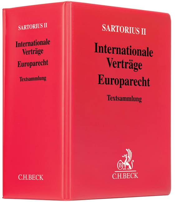 Vorderes Coverbild Sartorius II. Internationale Verträge - Europarecht (mit Fortsetzungsnotierung).  Inkl. 74. Ergänzungslieferung
