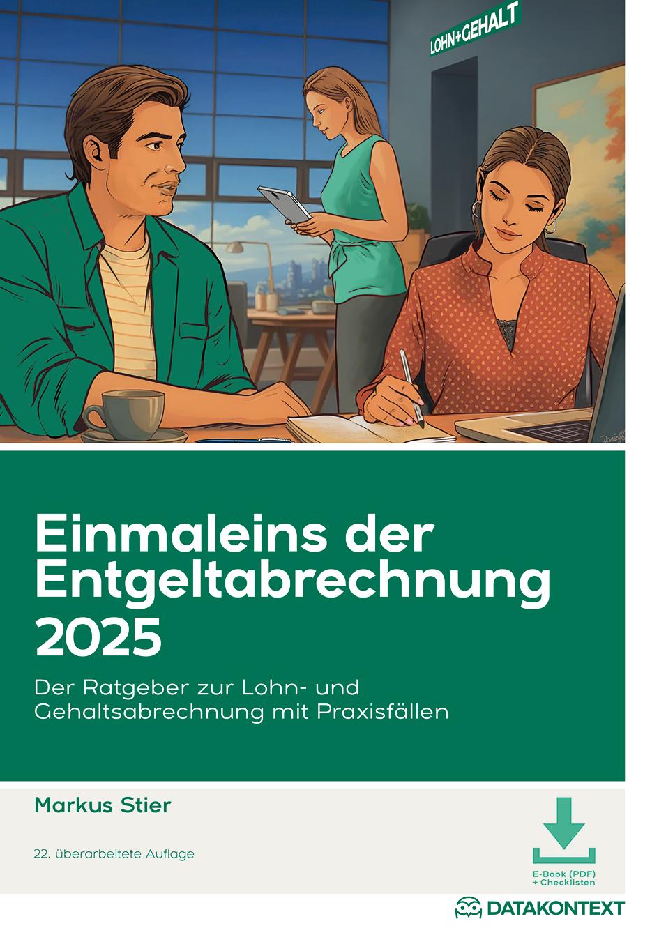 Vorderes Coverbild Einmaleins der Entgeltabrechnung 2025
