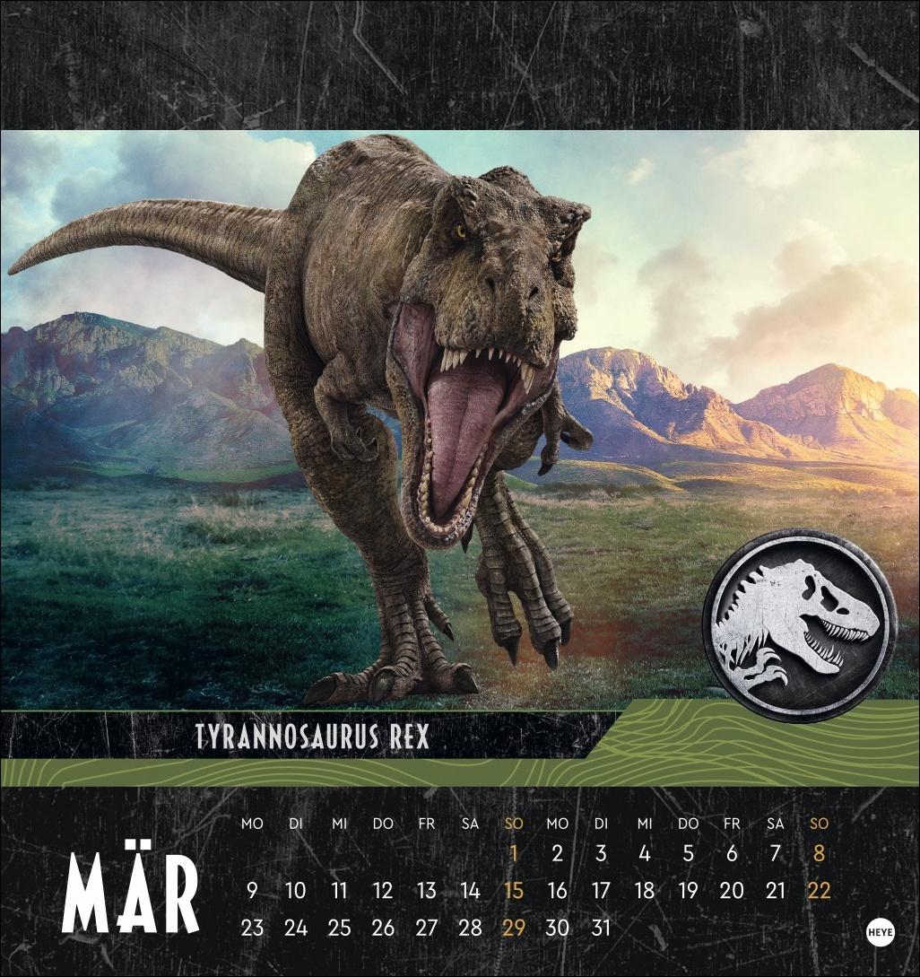 Beispielinhalt (Bild) Jurassic World Postkartenkalender 2026
