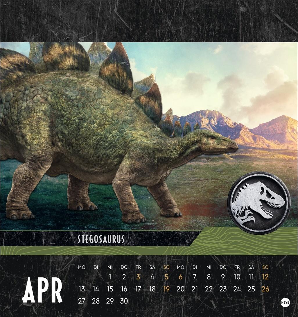 Beispielinhalt (Bild) Jurassic World Postkartenkalender 2026