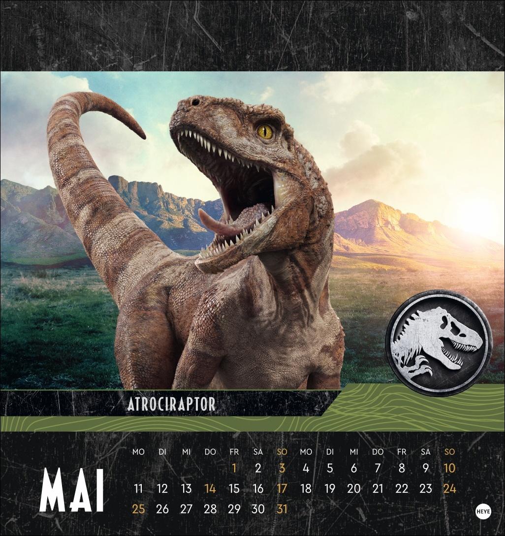 Beispielinhalt (Bild) Jurassic World Postkartenkalender 2026