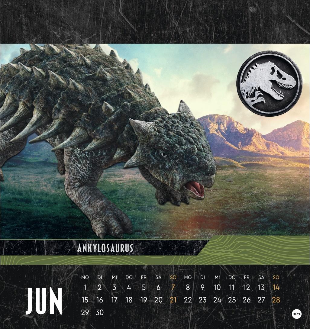 Beispielinhalt (Bild) Jurassic World Postkartenkalender 2026