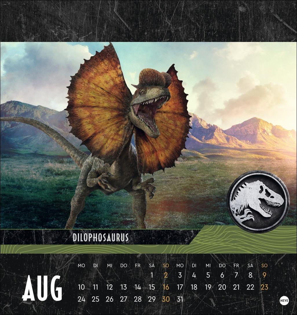 Beispielinhalt (Bild) Jurassic World Postkartenkalender 2026