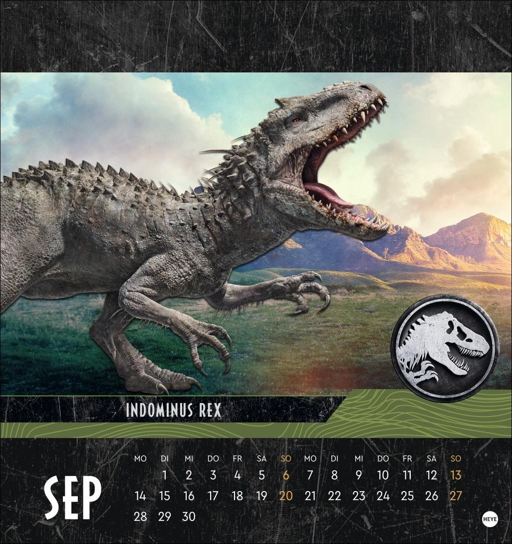 Beispielinhalt (Bild) Jurassic World Postkartenkalender 2026
