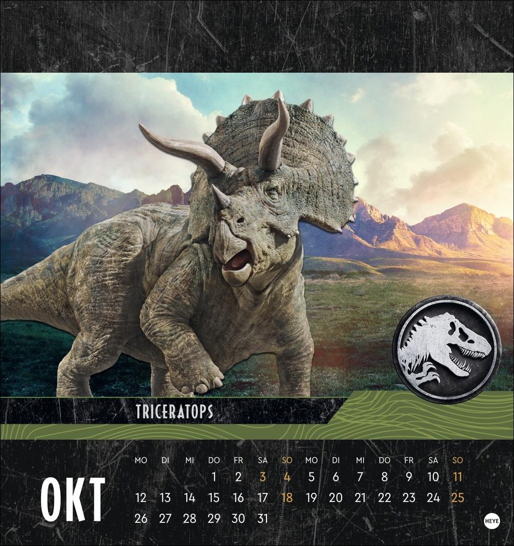 Beispielinhalt (Bild) Jurassic World Postkartenkalender 2026