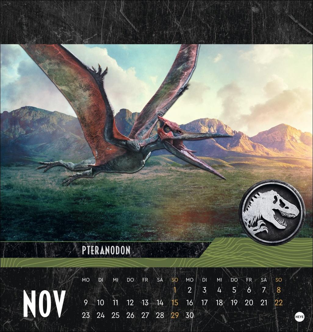 Beispielinhalt (Bild) Jurassic World Postkartenkalender 2026