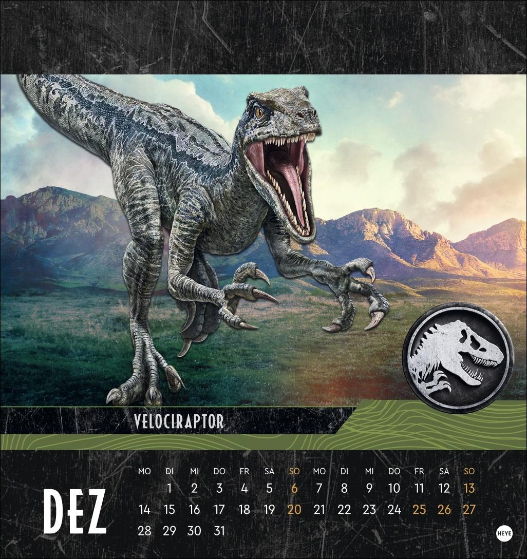 Beispielinhalt (Bild) Jurassic World Postkartenkalender 2026