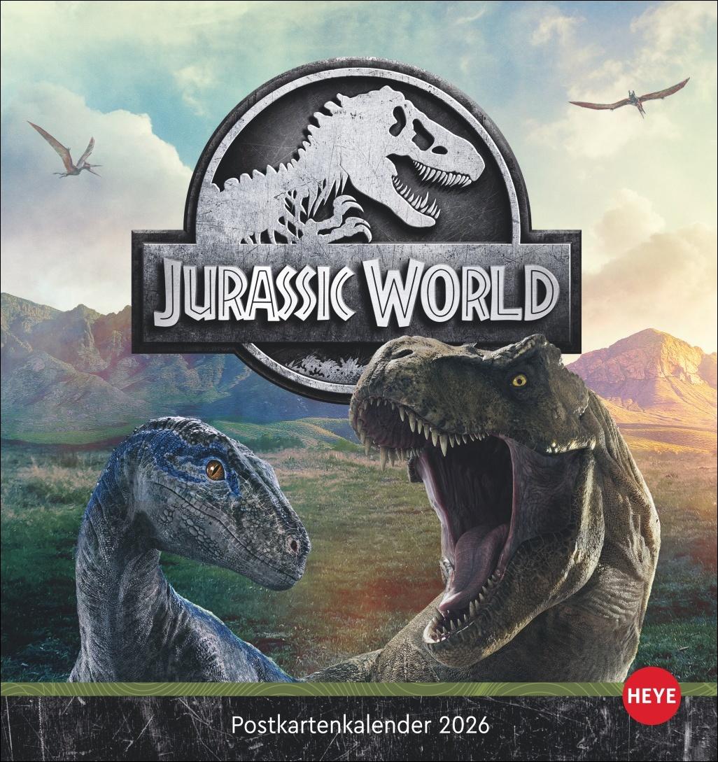 Vorderes Coverbild Jurassic World Postkartenkalender 2026