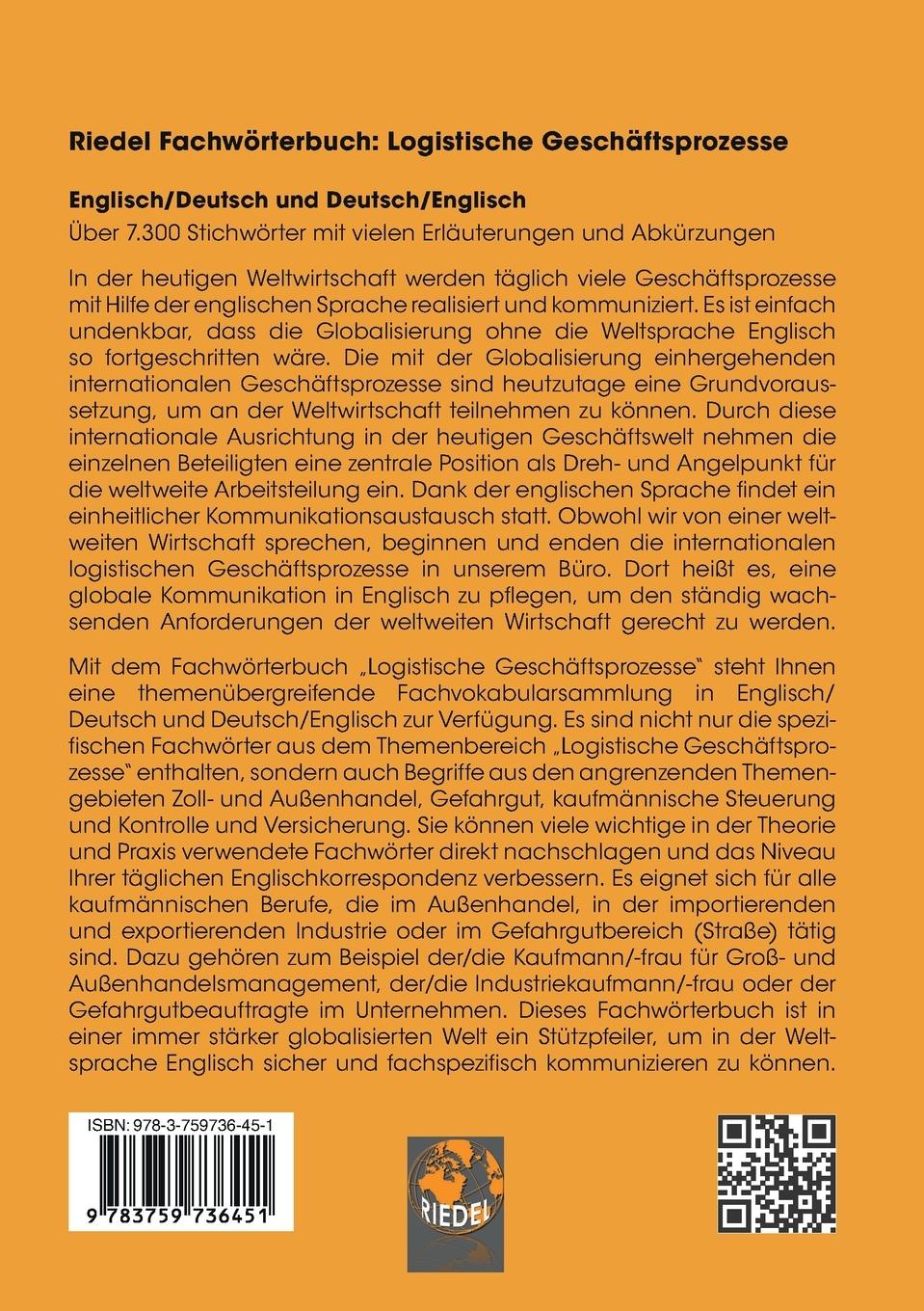 Rückseitencover Logistische Geschäftsprozesse