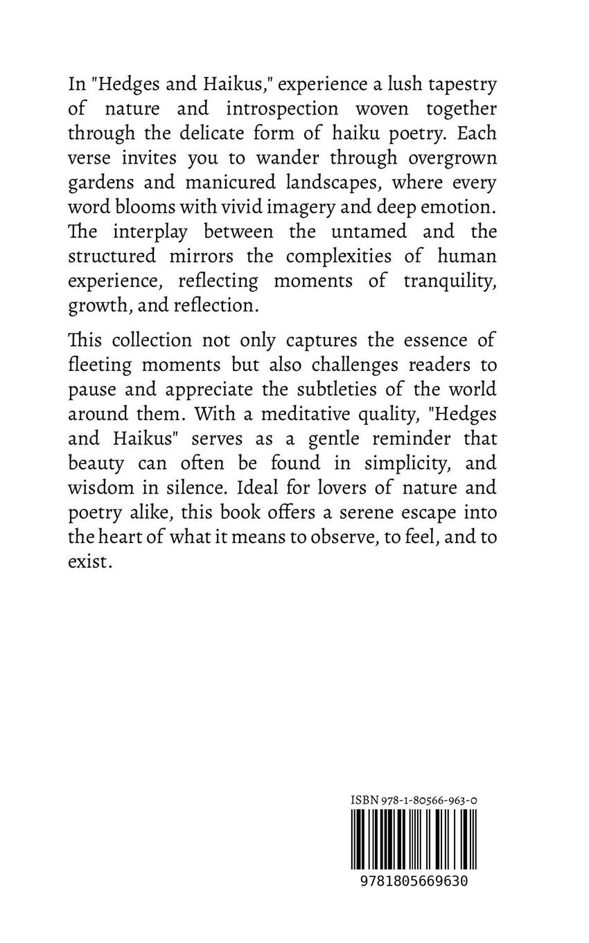 Rückseitencover Hedges and Haikus