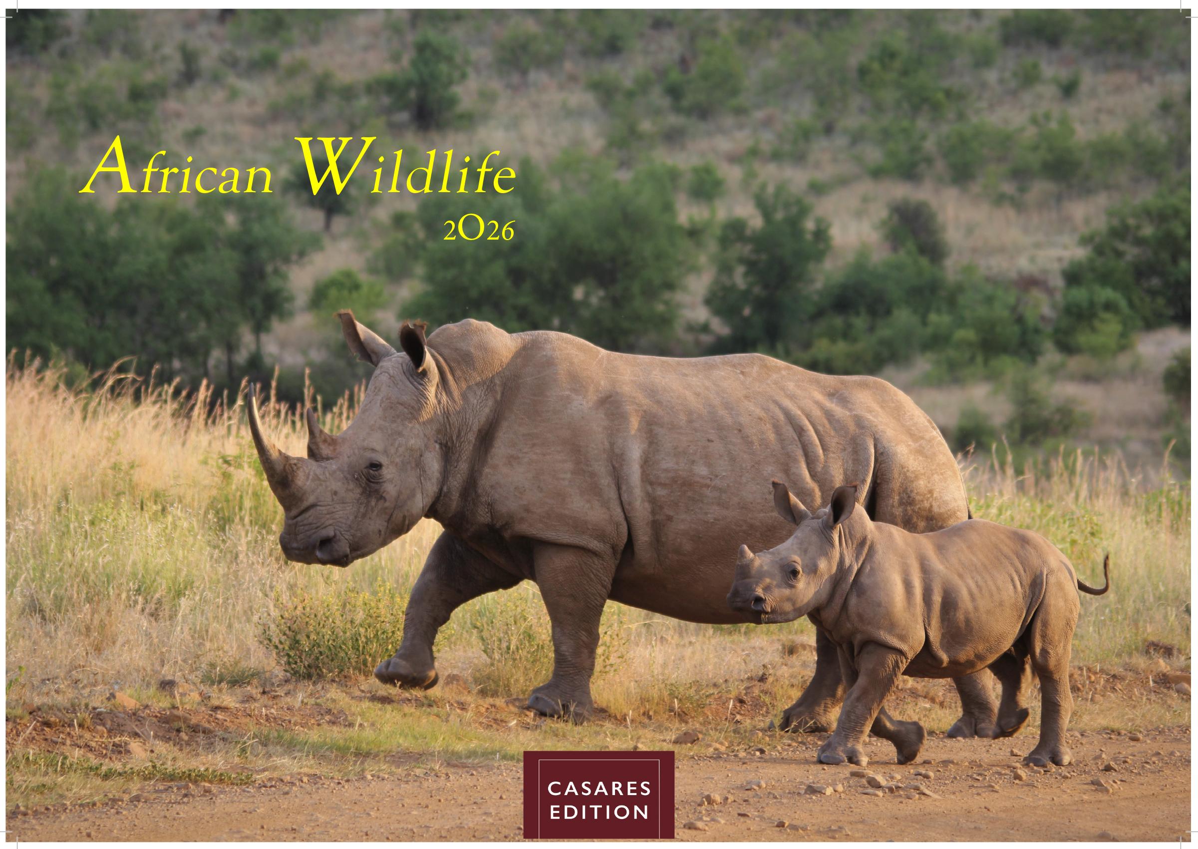 Vorderes Coverbild Wilde Tiere Afrikas Kalender 2026 - Wandkalender | Fotokalender Afrika 35x50cm | Naturfotografie | Tierkalender Afrika | Geschenk für Naturliebhaber