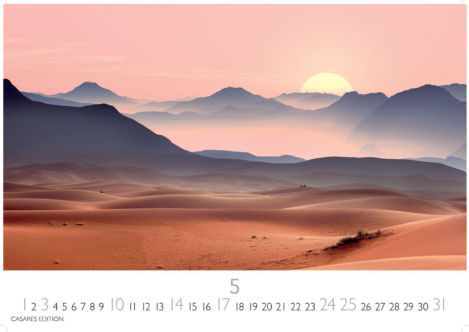 Beispielinhalt (Bild) Sahara Kalender 2026 - Wandkalender | Fotokalender Afrika 24x35 cm - . mit 12 brillanten Fotos der Wüste