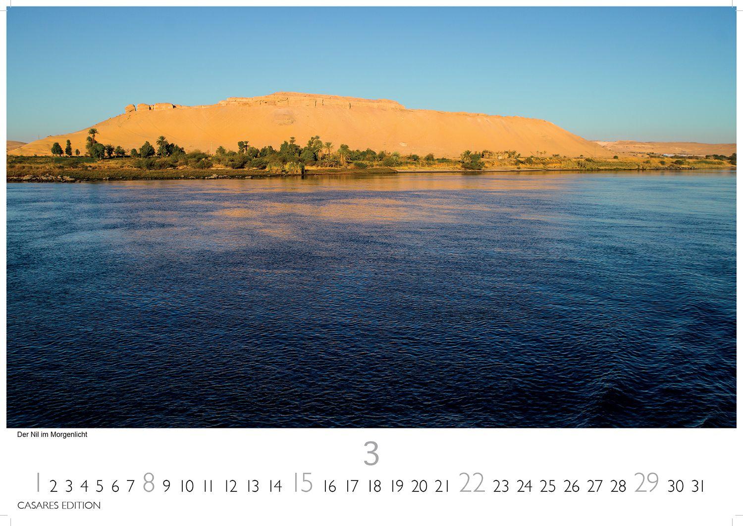 Beispielinhalt (Bild) Ägypten Kalender 2026 - Wandkalender | Fotokalender Afrika 35x50 cm - mit atemberaubenden Fotos der Pyramiden, Sphinx, Luxor & mehr
