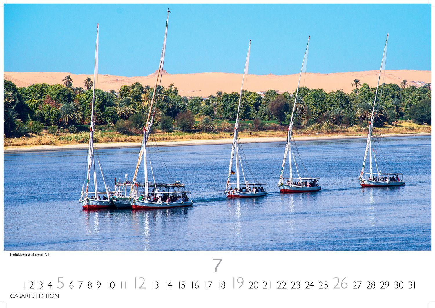 Beispielinhalt (Bild) Ägypten Kalender 2026 - Wandkalender | Fotokalender Afrika 35x50 cm - mit atemberaubenden Fotos der Pyramiden, Sphinx, Luxor & mehr