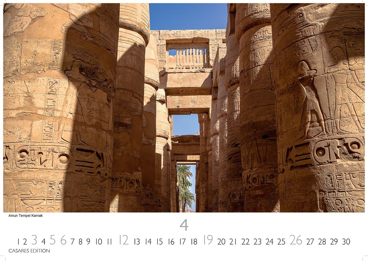 Beispielinhalt (Bild) Ägypten Kalender 2026 - Wandkalender | Fotokalender Afrika 24x35 cm - mit atemberaubenden Fotos der Pyramiden, Sphinx, Luxor & mehr