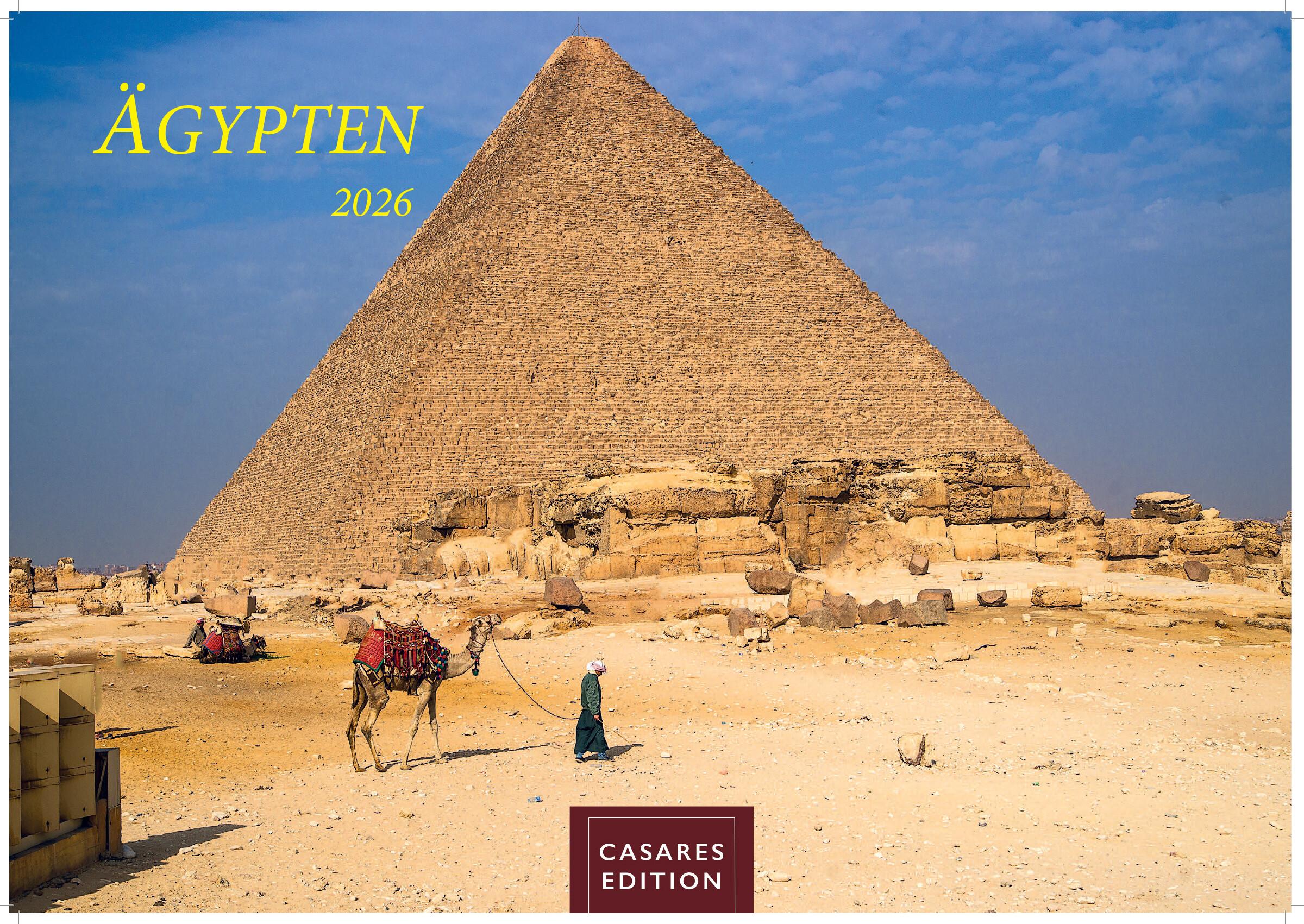 Vorderes Coverbild Ägypten Kalender 2026 - Wandkalender | Fotokalender Afrika 24x35 cm - mit atemberaubenden Fotos der Pyramiden, Sphinx, Luxor & mehr