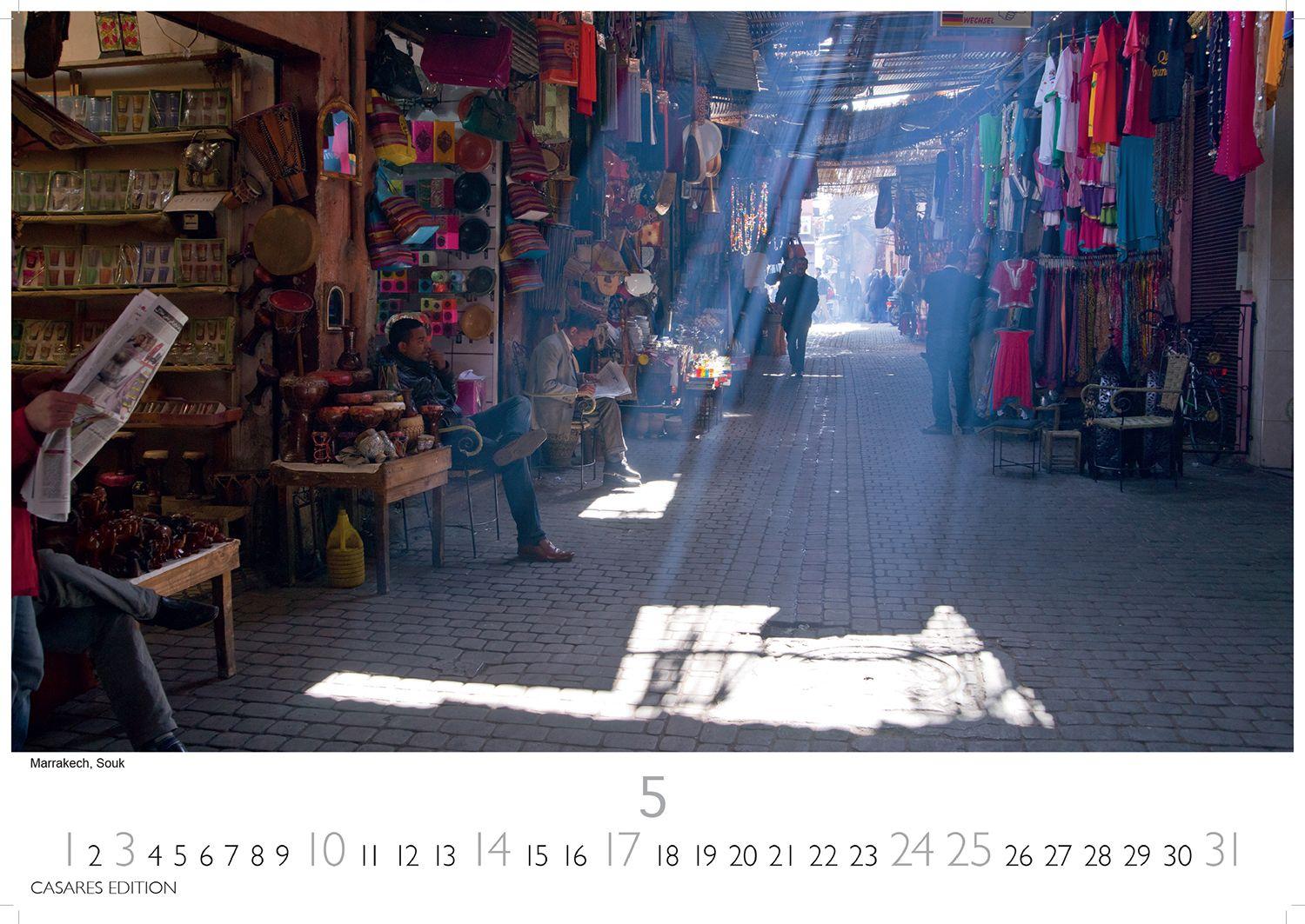 Beispielinhalt (Bild) Marokko Kalender 2026 - Wandkalender | Fotokalender Afrika 24x35 cm - Hochwertiger . für das Jahr 2026 - mit beeindruckenden Bildern aus Marokko.
