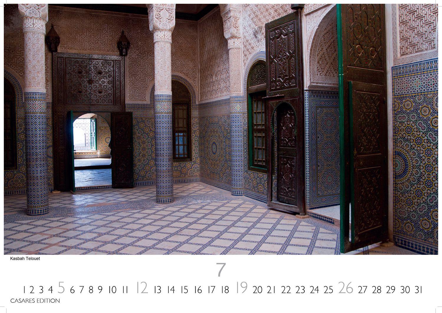 Beispielinhalt (Bild) Marokko Kalender 2026 - Wandkalender | Fotokalender Afrika 24x35 cm - Hochwertiger . für das Jahr 2026 - mit beeindruckenden Bildern aus Marokko.
