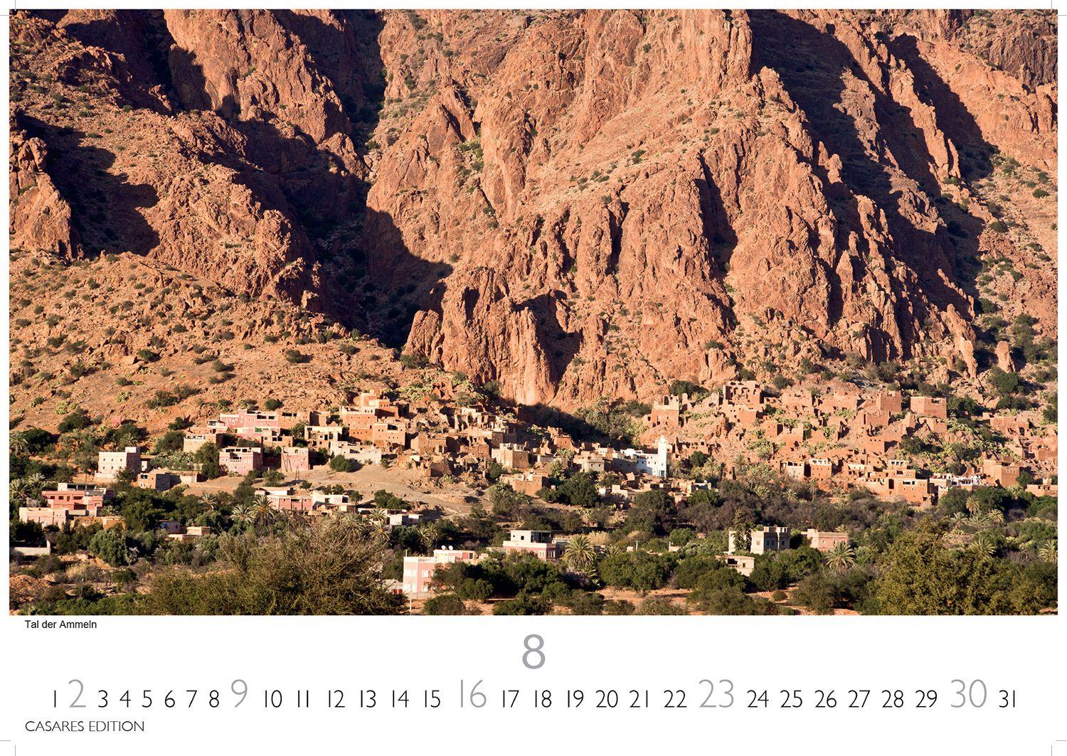 Beispielinhalt (Bild) Marokko Kalender 2026 - Wandkalender | Fotokalender Afrika 24x35 cm - Hochwertiger . für das Jahr 2026 - mit beeindruckenden Bildern aus Marokko.