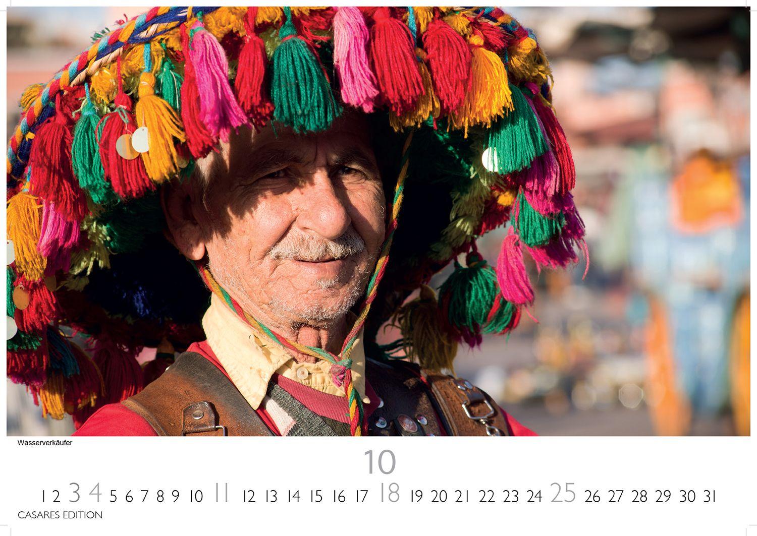 Beispielinhalt (Bild) Marokko Kalender 2026 - Wandkalender | Fotokalender Afrika 24x35 cm - Hochwertiger . für das Jahr 2026 - mit beeindruckenden Bildern aus Marokko.