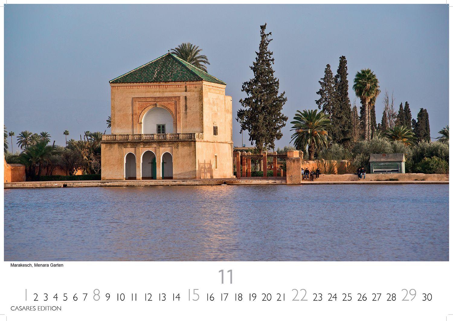 Beispielinhalt (Bild) Marokko Kalender 2026 - Wandkalender | Fotokalender Afrika 24x35 cm - Hochwertiger . für das Jahr 2026 - mit beeindruckenden Bildern aus Marokko.