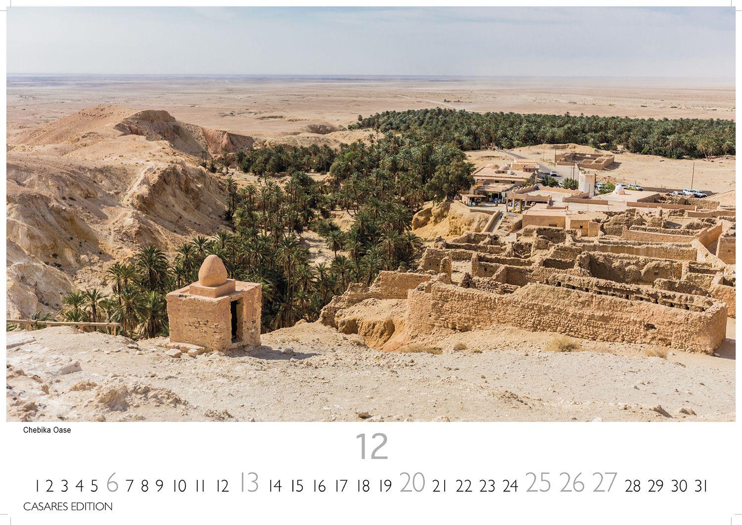 Beispielinhalt (Bild) Tunesien Kalender 2026 - Wandkalender | Fotokalender Afrika 24x35 cm: Hochwertige Fotos, die die Kultur, Landschaften und Sehenswürdigkeiten Tunesiens zeigen.
