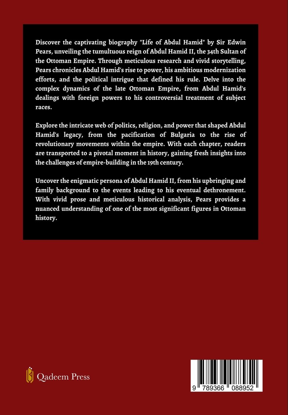 Rückseitencover Life of Abdul Hamid - Makers of the Nineteenth Century