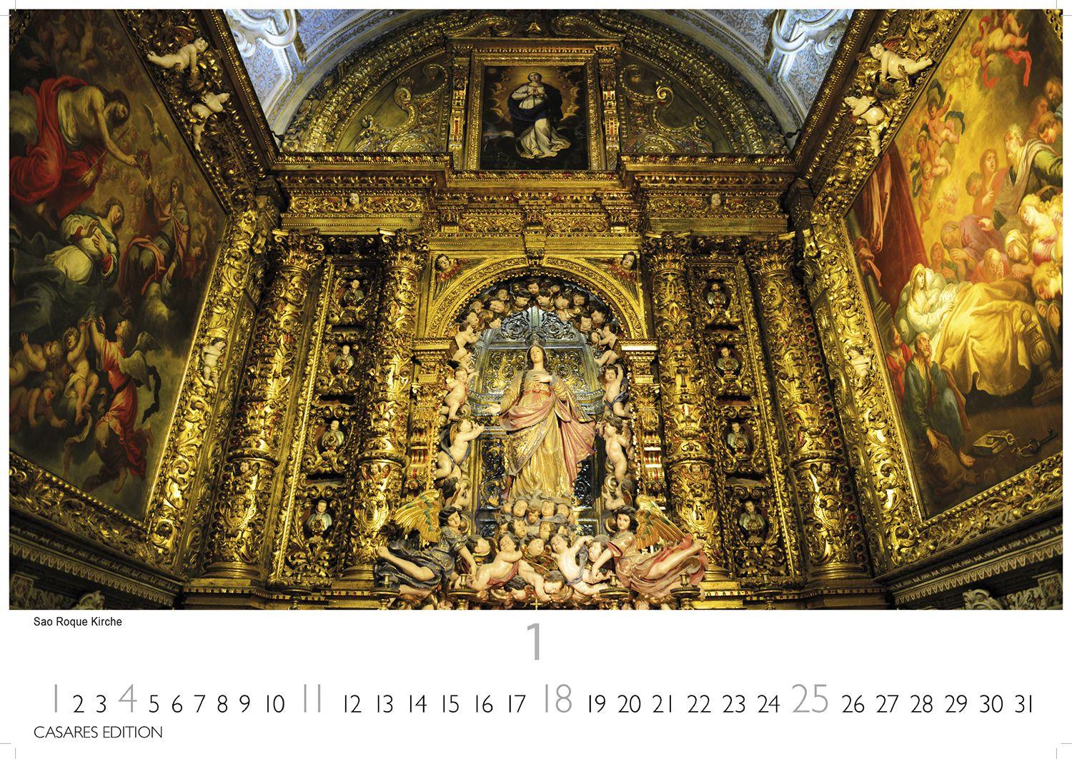 Beispielinhalt (Bild) Lissabon Kalender 2026 - Wandkalender | Fotokalender Portugal 24x35 cm - Atemberaubende Fotos dieser schönen Stadt