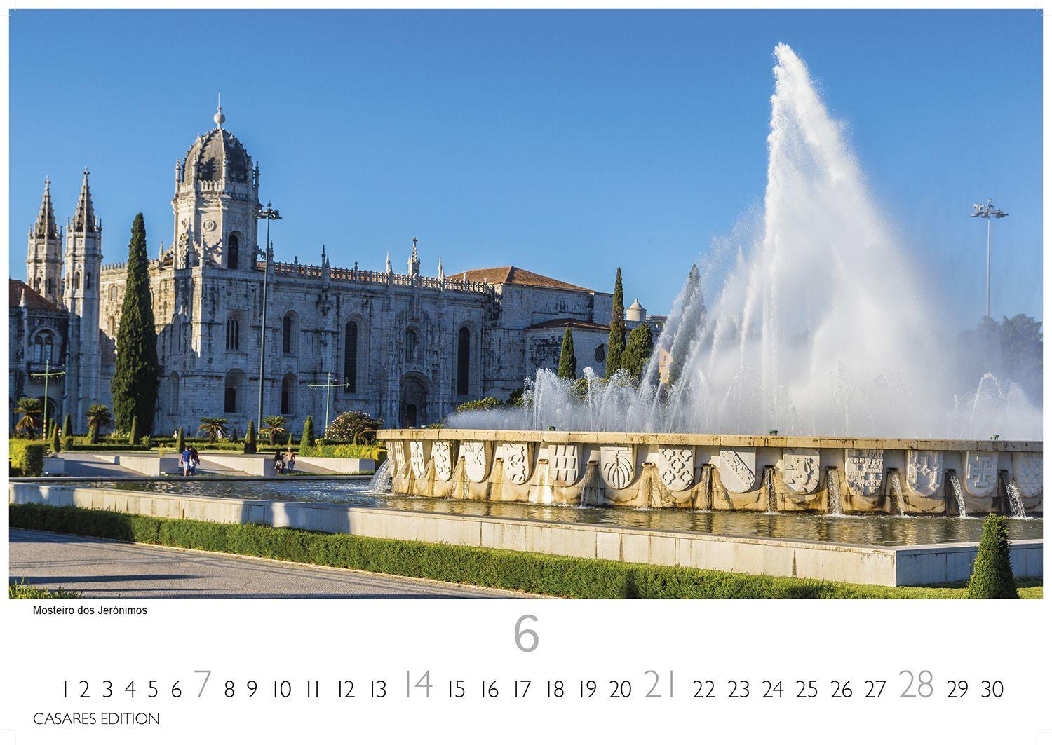 Beispielinhalt (Bild) Lissabon Kalender 2026 - Wandkalender | Fotokalender Portugal 24x35 cm - Atemberaubende Fotos dieser schönen Stadt