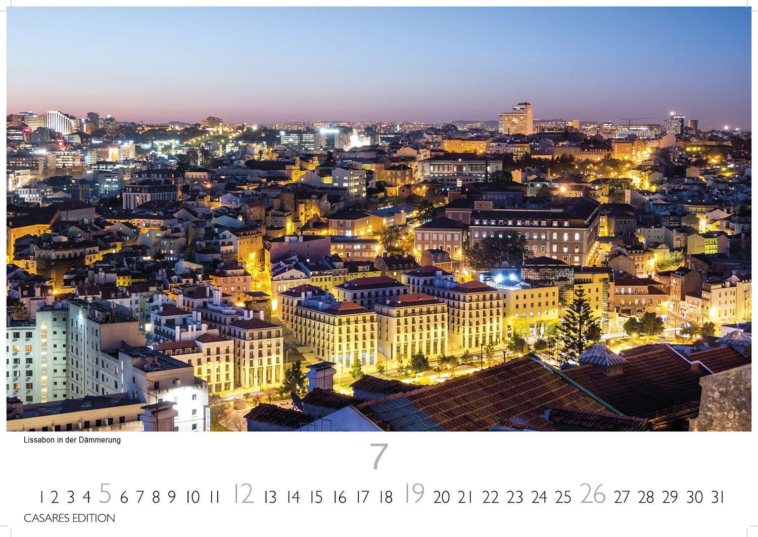 Beispielinhalt (Bild) Lissabon Kalender 2026 - Wandkalender | Fotokalender Portugal 24x35 cm - Atemberaubende Fotos dieser schönen Stadt