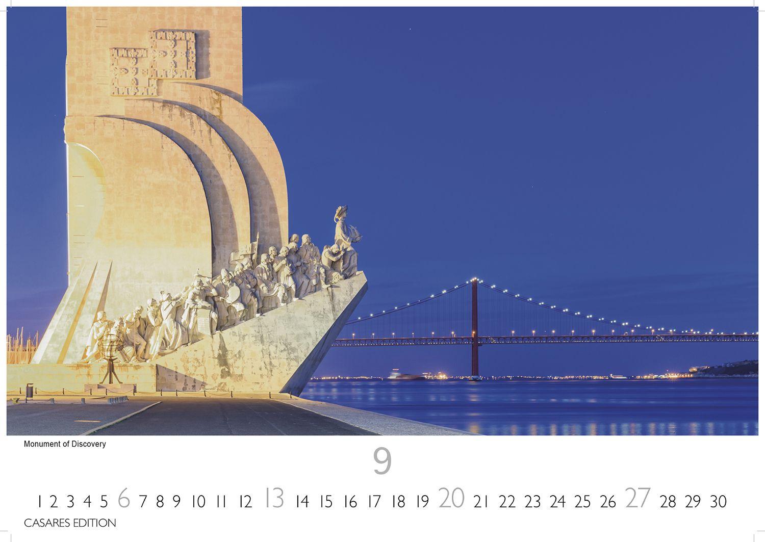 Beispielinhalt (Bild) Lissabon Kalender 2026 - Wandkalender | Fotokalender Portugal 24x35 cm - Atemberaubende Fotos dieser schönen Stadt