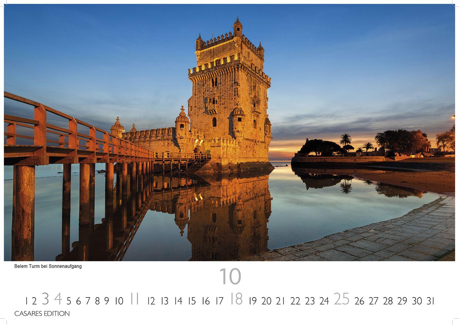 Beispielinhalt (Bild) Lissabon Kalender 2026 - Wandkalender | Fotokalender Portugal 24x35 cm - Atemberaubende Fotos dieser schönen Stadt