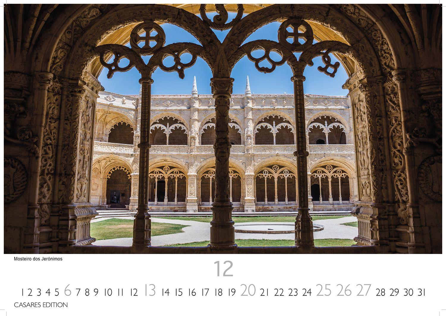Beispielinhalt (Bild) Lissabon Kalender 2026 - Wandkalender | Fotokalender Portugal 24x35 cm - Atemberaubende Fotos dieser schönen Stadt