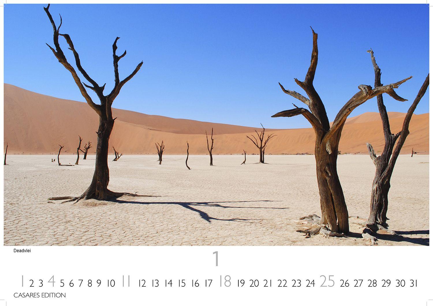 Beispielinhalt (Bild) Namibia Kalender 2026 - Wandkalender | Fotokalender Afrika 35x50 cm - . mit atemberaubenden Landschaftsfotos und der Tierwelt.