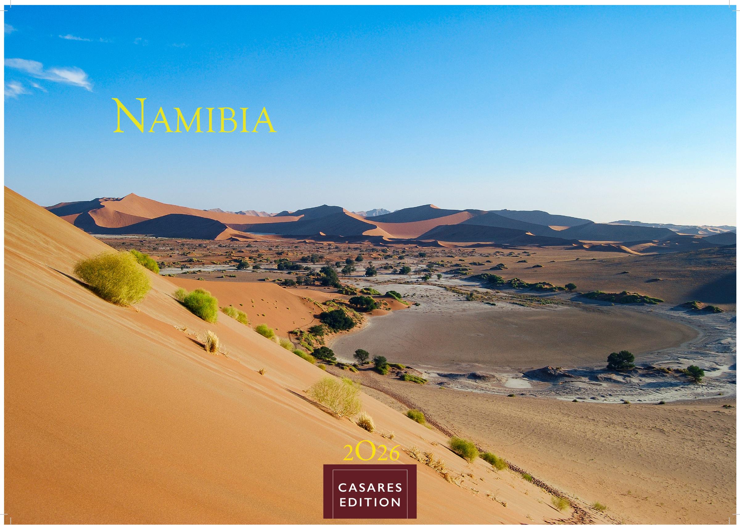 Vorderes Coverbild Namibia Kalender 2026 - Wandkalender | Fotokalender Afrika 35x50 cm - . mit atemberaubenden Landschaftsfotos und der Tierwelt.