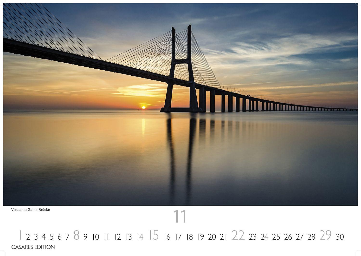 Beispielinhalt (Bild) Lissabon Kalender 2026 - Wandkalender | Fotokalender Portugal 35x50cm - Atemberaubende Fotos dieser schönen Stadt