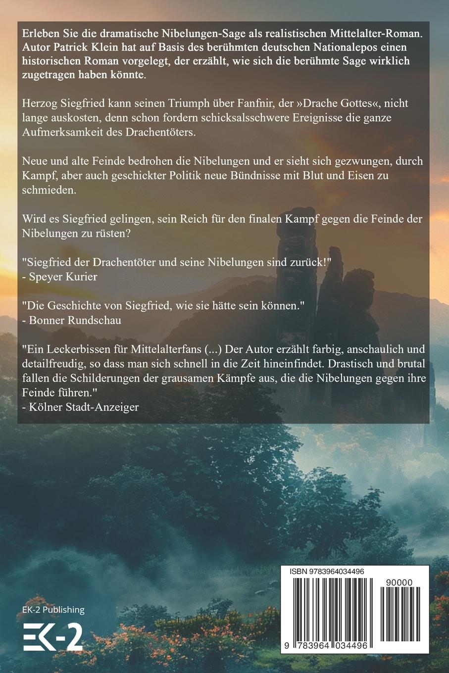 Rückseitencover Nibelungenblut Band 2: Siegfried-Saga