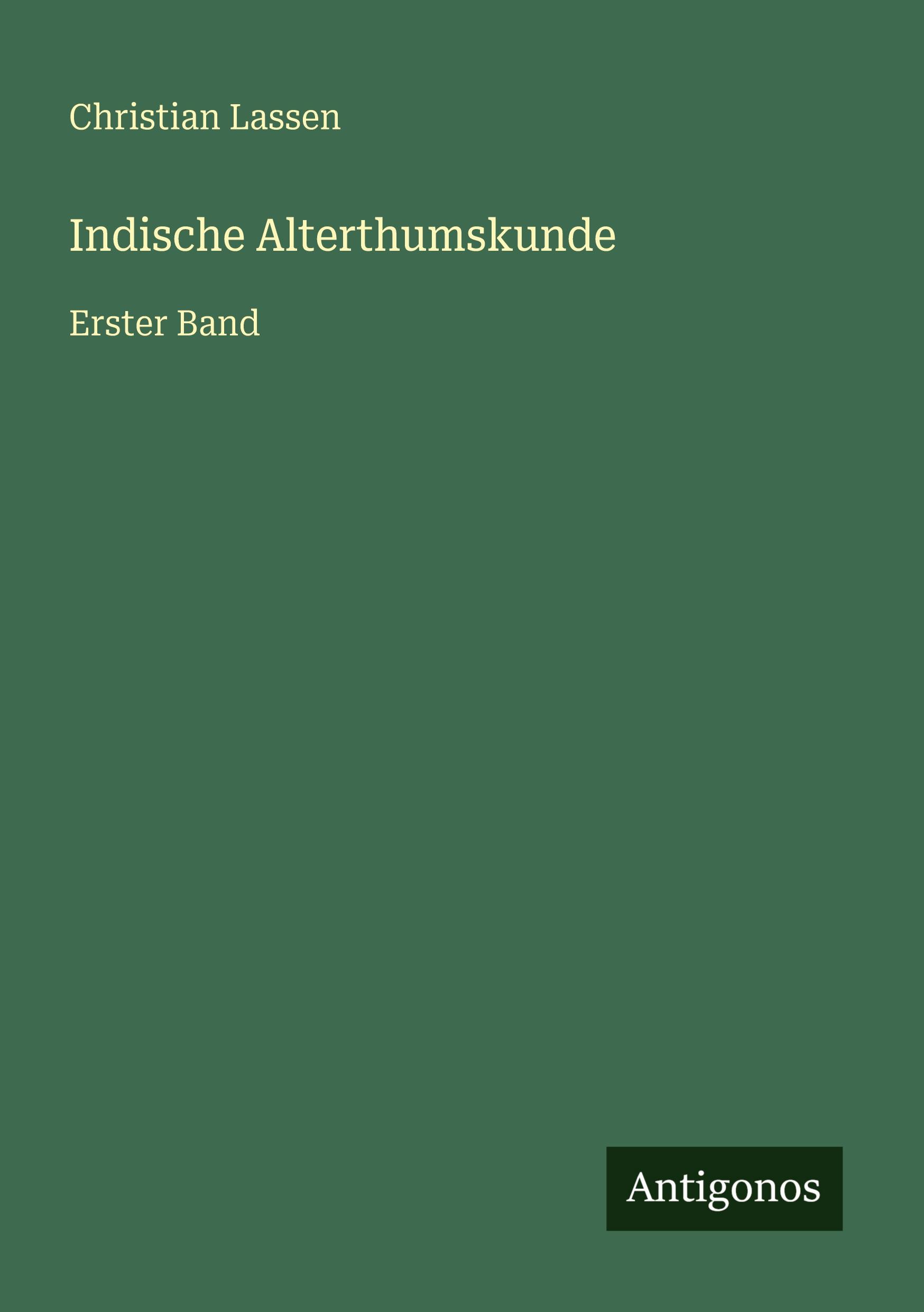 Vorderes Coverbild Indische Alterthumskunde