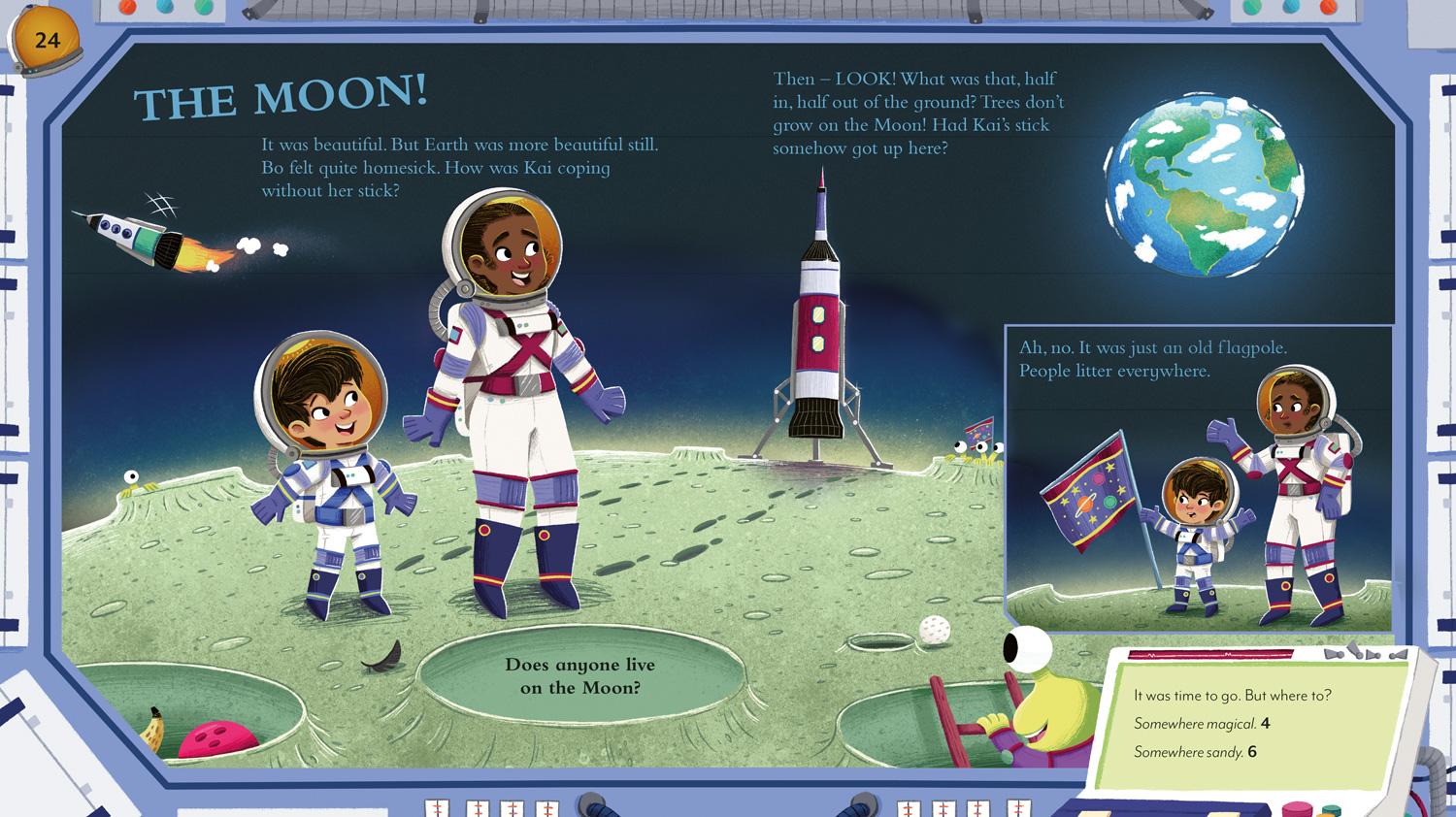 Beispielinhalt (Bild) Pick a Story: A Wizard Astronaut Pyramid Adventure