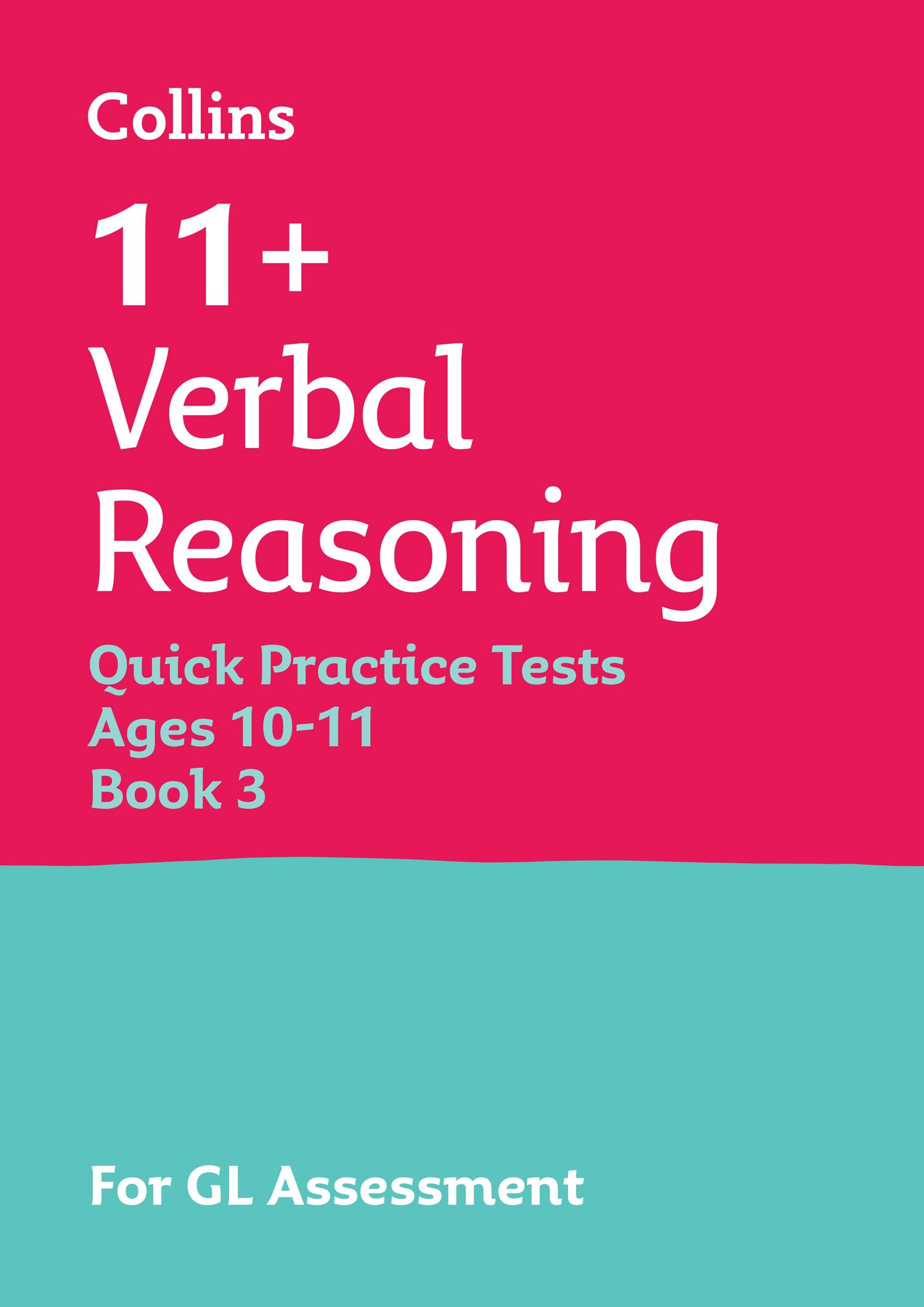 Vorderes Coverbild 11+ Verbal Reasoning Quick Practice Tests Age 10-11 (Year 6) Book 3
