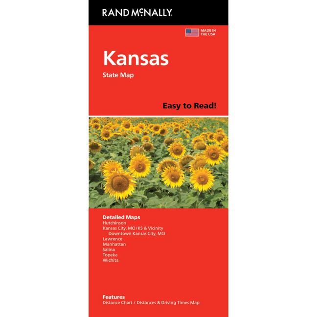 Vorderes Coverbild Kansas Easy to Read State Map