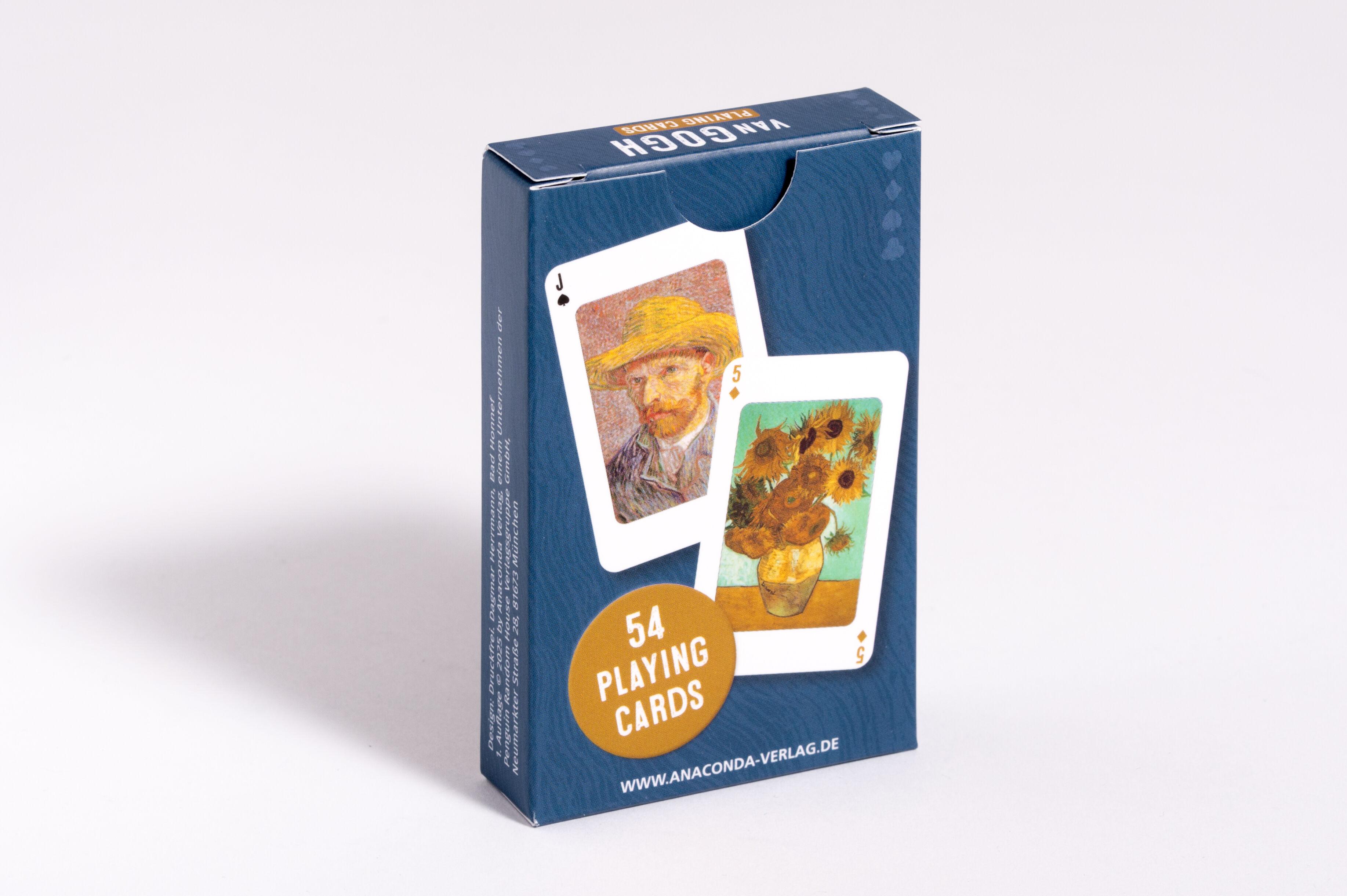 Beispielinhalt (Bild) Kartenspiel Vincent van Gogh. 54 Spielkarten mit 53 Van-Gogh-Motiven