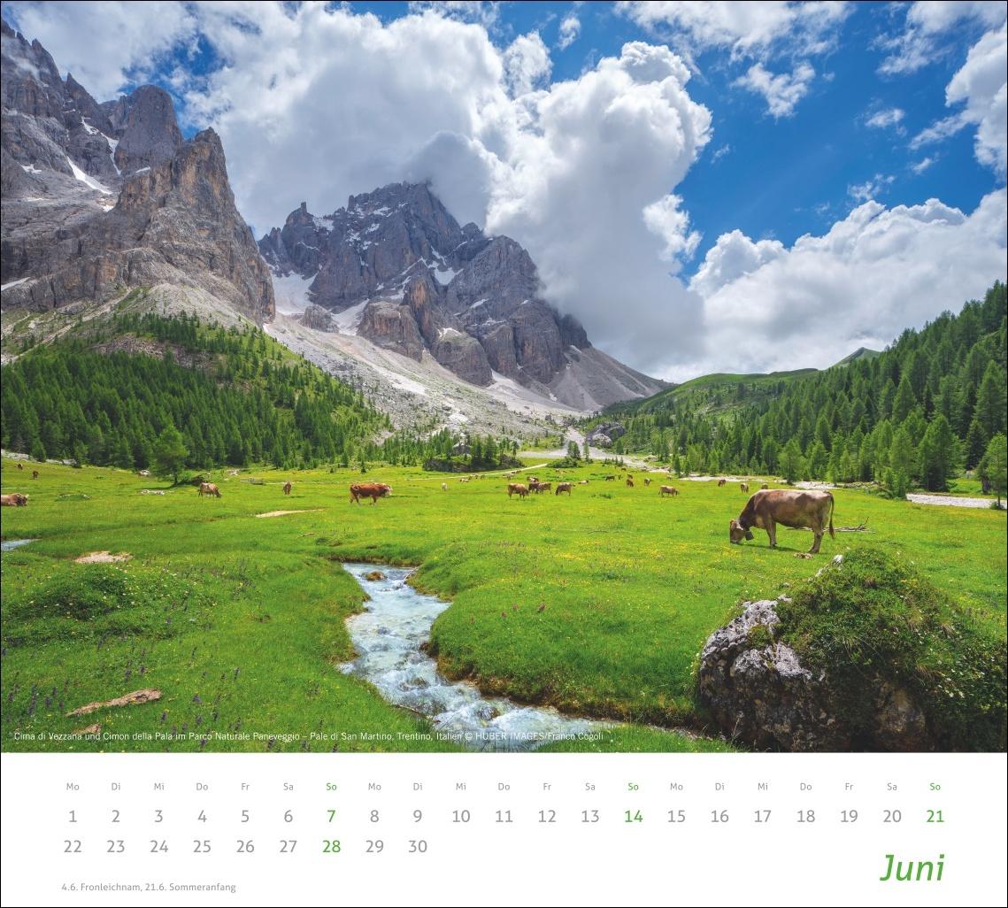 Beispielinhalt (Bild) times&more Alpen Bildkalender 2026