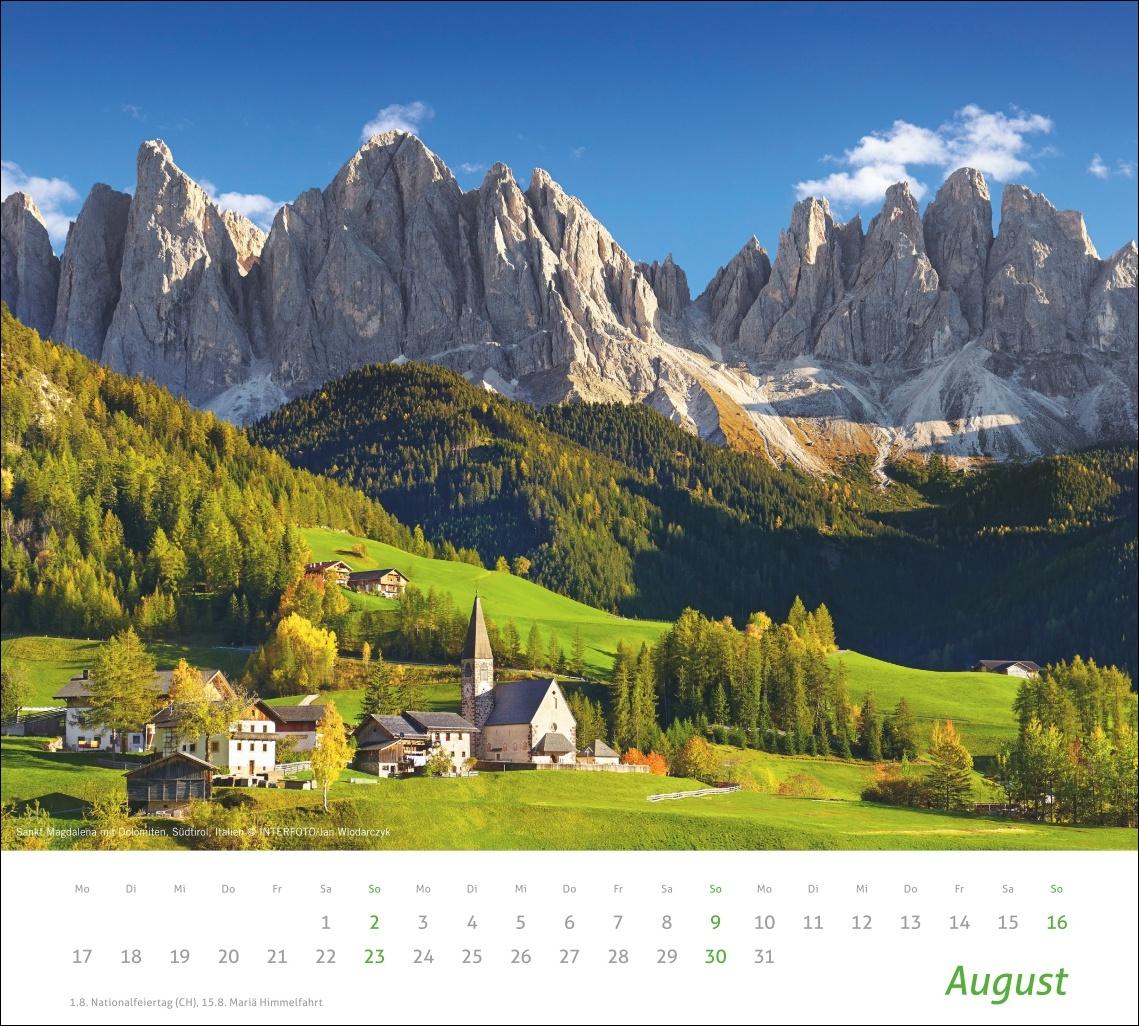 Beispielinhalt (Bild) times&more Alpen Bildkalender 2026