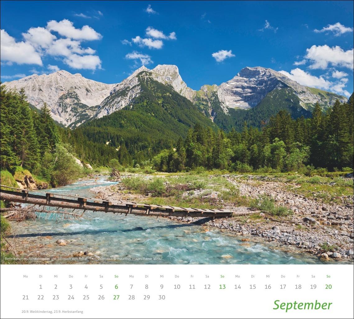 Beispielinhalt (Bild) times&more Alpen Bildkalender 2026