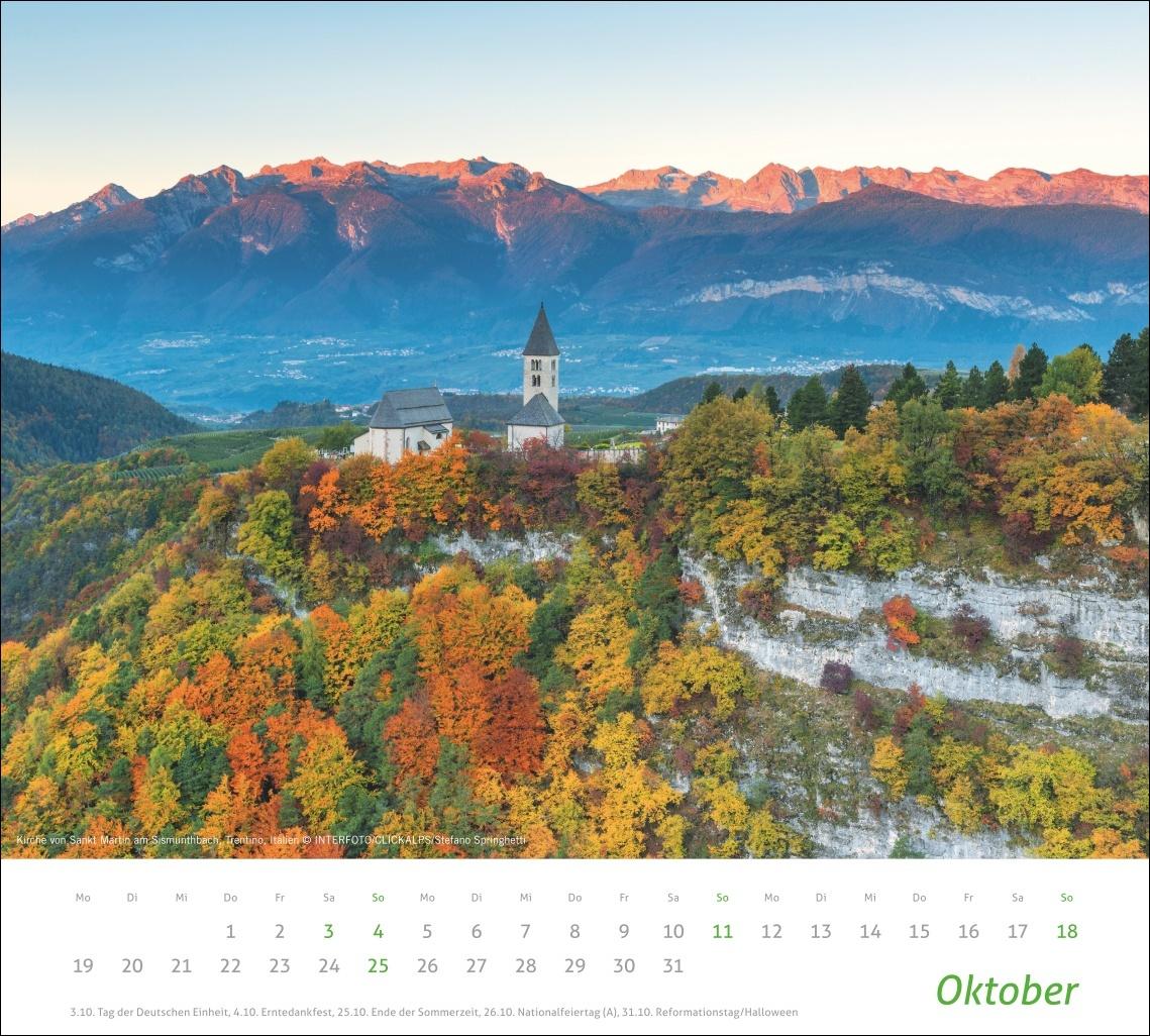 Beispielinhalt (Bild) times&more Alpen Bildkalender 2026