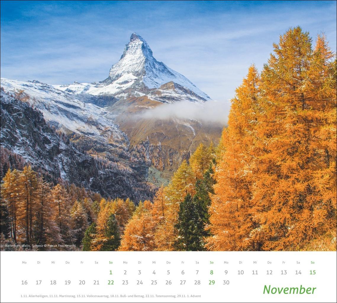Beispielinhalt (Bild) times&more Alpen Bildkalender 2026