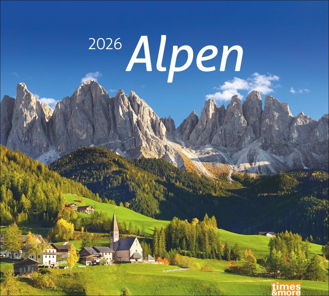 Vorderes Coverbild times&more Alpen Bildkalender 2026